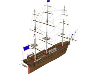 Constitution Ship 3D Model