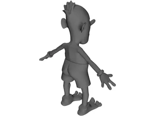 Alien Style Cartoonish Character 3D Model