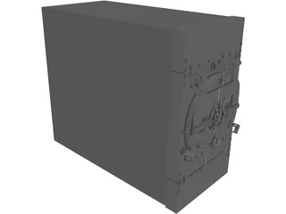 Secure Vault with Laser Security 3D Model