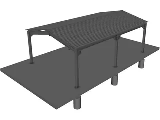 Carport Steeldeck 3D Model