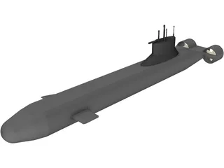 Typhoon Submarine 3D Model