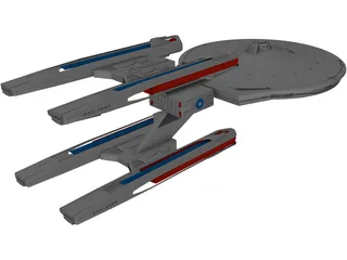 USS Stargazer 3D Model