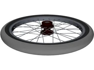 Trike Front Wheel 18 inch 3D Model