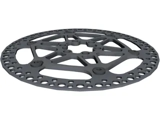 Floating Rotor Disc Brake 3D Model