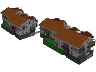 Houses Buildings 3D Model