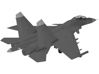 Sukhoi Su-27 Flanker 3D Model