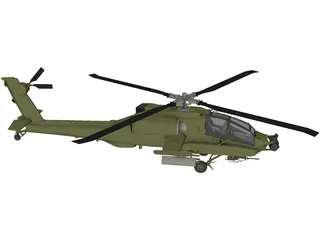 Boeing AH-64A Apache 3D Model