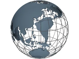 Globe Map 3D Model