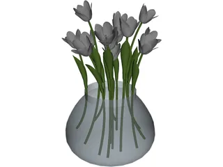 Flower White 3D Model