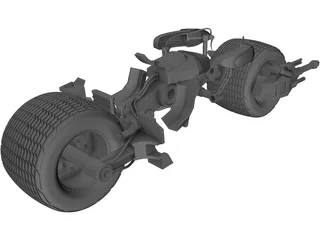 Batman The Dark Knight Batpod Motorcycle 3D Model