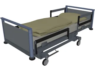 Hospital Bed 3D Model