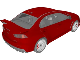 Mitsubishi Lancer Evo X 3D Model