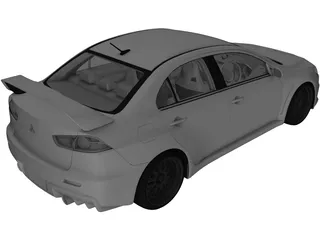 Mitsubishi Lancer Evolution X 3D Model