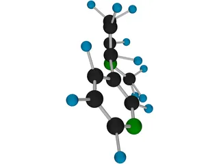Nicotine Molecule 3D Model
