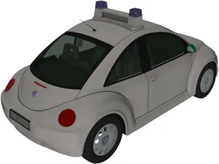 Volkswagen Beetle Police 3D Model