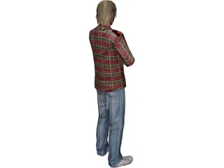 Male Teen 3D Model