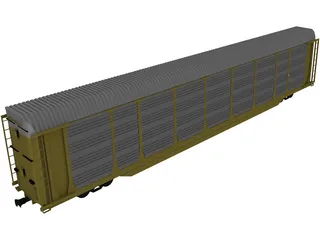 Railroad AutoCarrier 3D Model