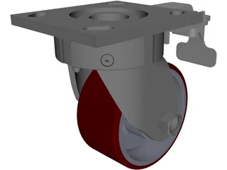 Caster Wheel 700 kg 3D Model