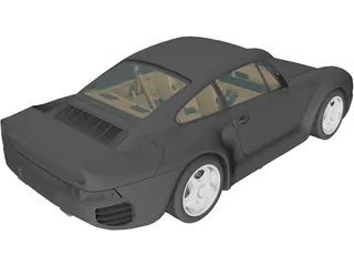 Porsche 959 (1987) 3D Model