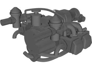 Rotax 912 Engine 3D Model