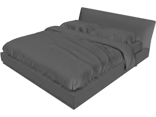 Bed with Sailor Trim 3D Model