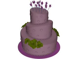 Cake Sweet 16 3D Model