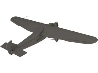Ford A5 Trimotor 3D Model