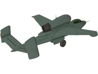 Heinkel He 162 A-2 Salamander 3D Model