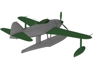 Kawanishi N1K Kyofu 3D Model