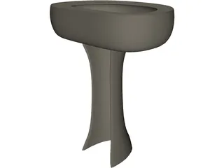 Pedestal Sink 3D Model