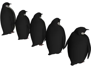 Penguins 3D Model