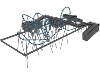 Roller Coaster 3D Model