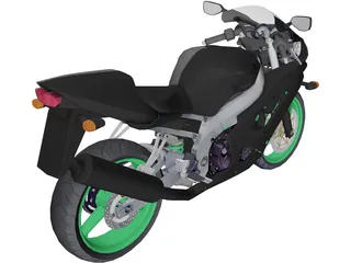 Kawasaki ZX9 3D Model