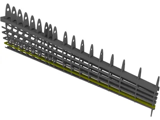 Aircraft Wing Structure 3D Model