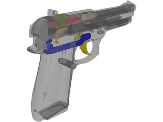 Beretta 92D 3D Model