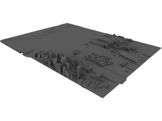 City Part Boston South 3D Model