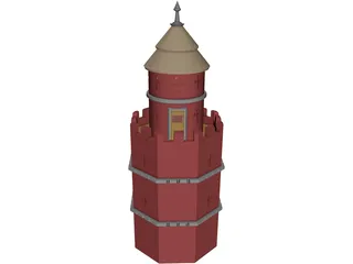 Gothic Tower 3D Model