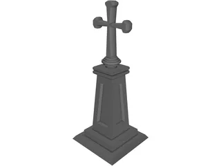 Christian Cross 3D Model