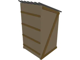 Wild West Outhouse 3D Model