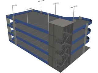 Garage Parking Four Level 3D Model