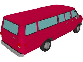 Dodge B350 Maxiwagon (1989) 3D Model