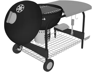 Charcoal Grill 3D Model