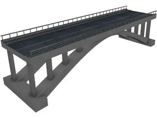 Concrete Bridge 3D Model