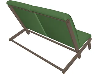 Couch Folding Contiki 3D Model