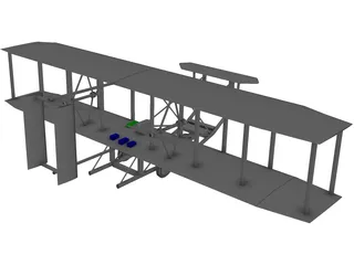 Wrights Aircraft 3D Model