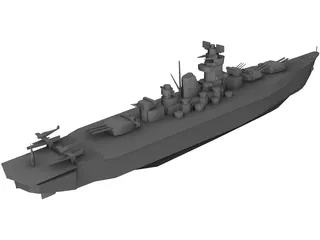 Battle Ship 3D Model