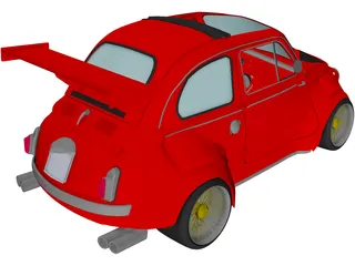 Fiat Lancia 500 RS4 Rally Car 3D Model