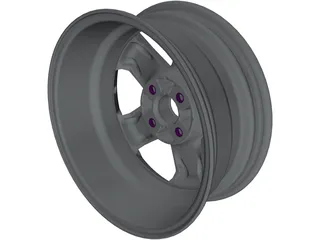 Rim 15inch Aluminum 3D Model