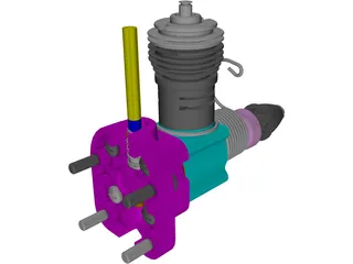 RC Airplane Toy Motor 3D Model