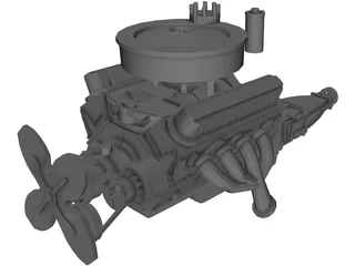 Engine Chevelle 3D Model